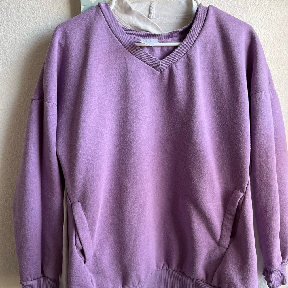 Purple pull over sweater